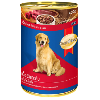 Smart Heart Dog Food Beef & Liver Can.